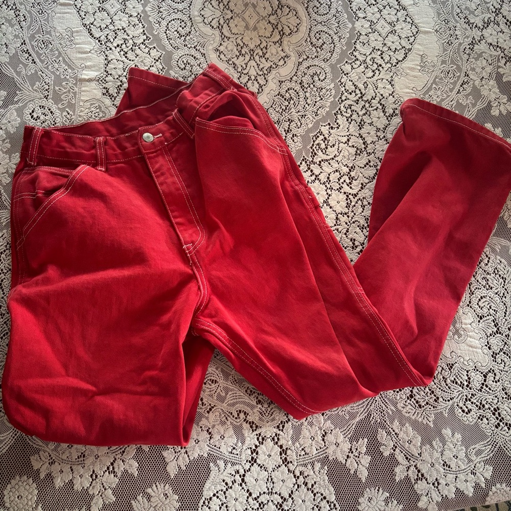 red brandy melville cargo pants size medium